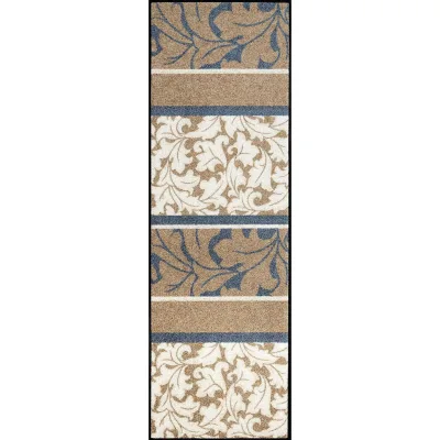wash+dry Läufer Sinfonia Beige, Blau, Weiß 60x180 cm