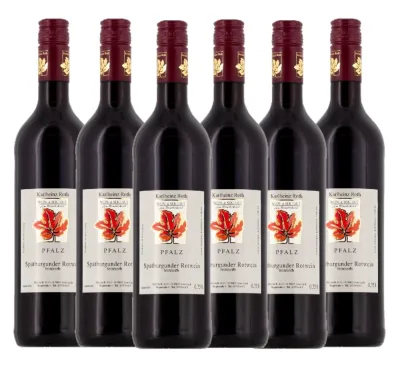 Weingut Karlheinz Roth & Sohn GbR Spätburgunder Rotwein QbA feinherb 2022 - 6er Karton