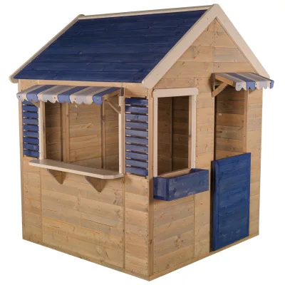 XXXLutz Spielhaus Blau, Natur 120x155x120 cm