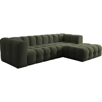 WFL Group Ecksofa Dunkelgrün 290x193 cm
