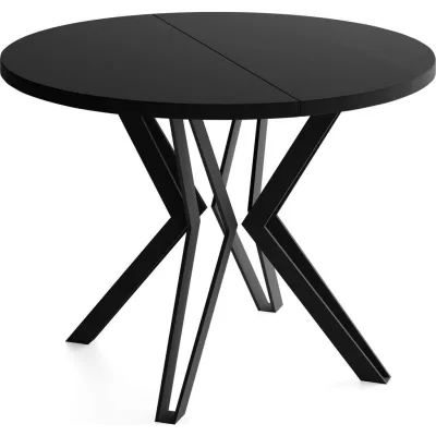 WFL Group Esstisch Schwarz 200x76x120 cm