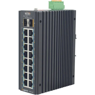 Wi-Tek SP3018F PoE-Switch 18 Ports 16 Ports PoE 2 Ports SFP 250 m unmanaged Desktop DIN-Schiene