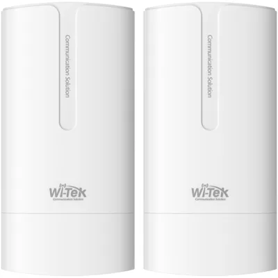Wi-Tek WI-CPE511H-KIT V2 WLAN Transmitter 1 Paar 2 Ports 5 GHz 3 km Reichweite IP65 weiß Mast Wand