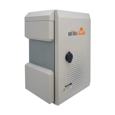 Wi-Tek WI-IOTBOX01 IoT-Gehäuse mit Lüfter, IP65, IK10, Metall, grau, Boden, Mast, oder Wandmontage