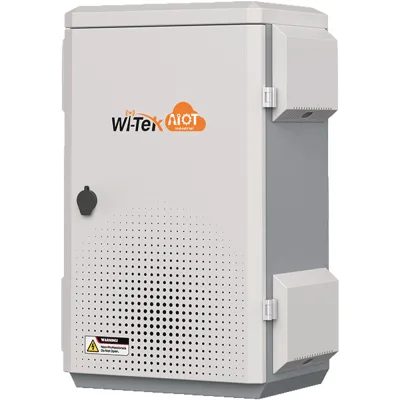 Wi-Tek WI-IOTBOX02 V3 IoT-Gehäuse mit Lüfter IP55 Metall grau Boden Mast Wand