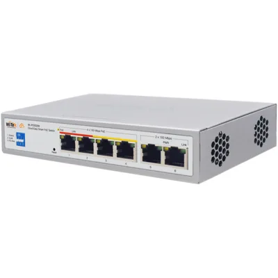 Wi-Tek WI-PCES206 PoE-Switch 6 Ports 4 Ports PoE 250 m cloud managed Desktop Wand