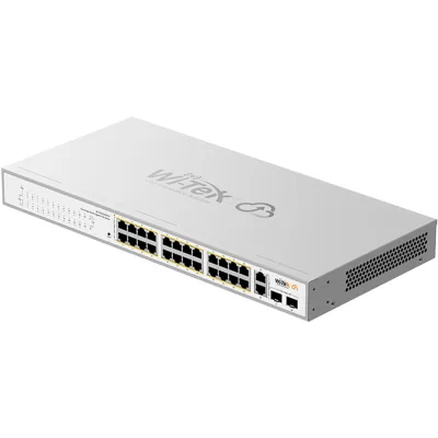 Wi-Tek WI-PCES328GFH PoE-Switch 28 Ports 24 Ports PoE 2 Ports SFP cloud managed Desktop Rack