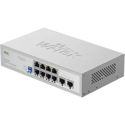 Wi-Tek WI-PS210S (V2) PoE-Switch 10 Ports 8 Ports PoE 250 m Desktop Wand