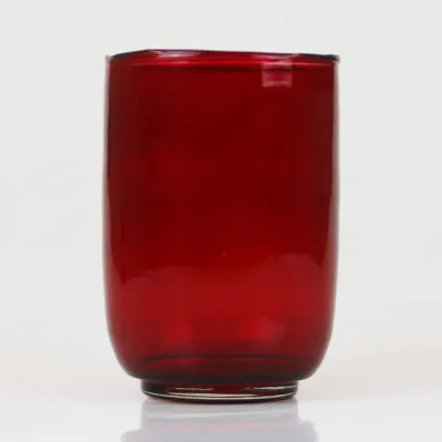 Windlichtglas, rot