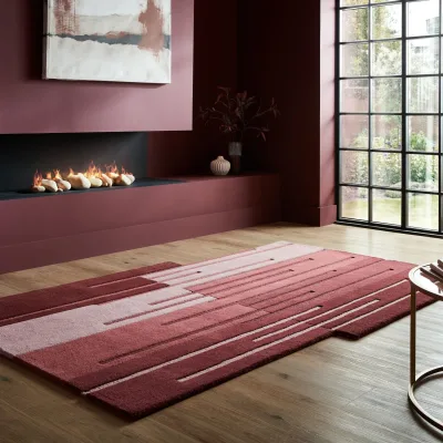 Wollteppich abstrakt Rot 120 x 180 cm - HALLEIN   Kadima Design