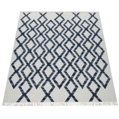 Wollteppich Kenolia blau 120x170 cm