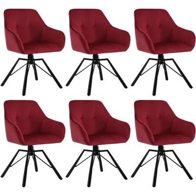 Woltu Armlehnstuhl Bordeaux 57x82.5x54 cm