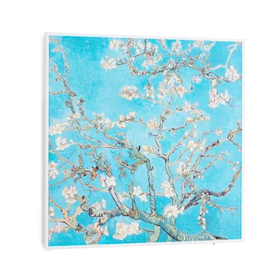 Wonderwall Air Art Smart Infrarotheizung 60x60cm 350W Wandinstallation App-Steuerung Mandelblüten