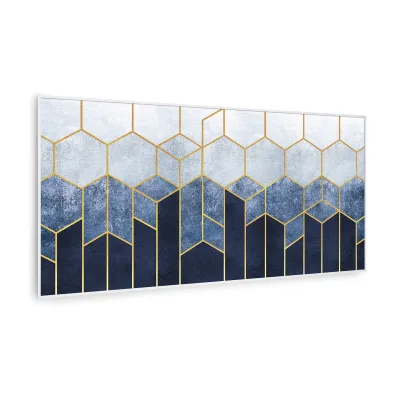 Wonderwall Air Art Smart Infrarotheizung Blaue Linie 120x60cm 700W 120 x 60 cm