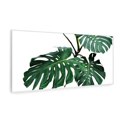 Wonderwall Air Art Smart Infrarotheizung Grünes Blatt 120x60cm 700W 120 x 60 cm
