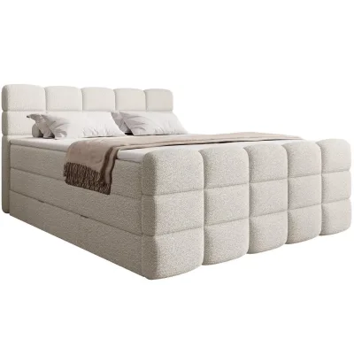 wonello Boxspringbett Creme 200x200 cm