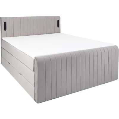 wonello Boxspringbett Hellgrau 180x200 cm