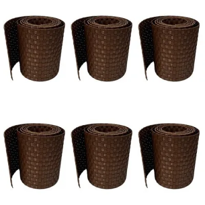 Workinghouse Zaun Sichtschutzstreifen Design Polyrattan 6x 255 cm x 19 cm