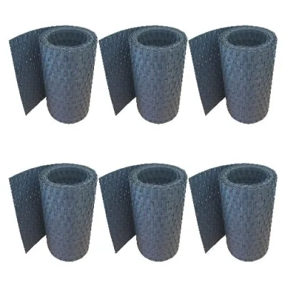 Workinghouse Zaun Sichtschutzstreifen Design Polyrattan 6x 255 cm x 19 cm