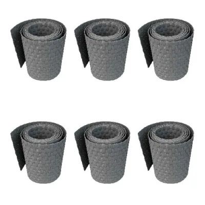 Workinghouse Zaun Sichtschutzstreifen Design Polyrattan 6x 255 cm x 19 cm