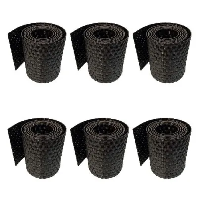 Workinghouse Zaun Sichtschutzstreifen Design Polyrattan 6x 255 cm x 19 cm