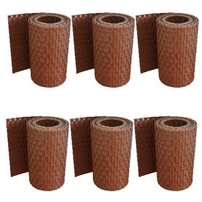Workinghouse Zaun Sichtschutzstreifen Design Polyrattan 6x 255 cm x 19 cm