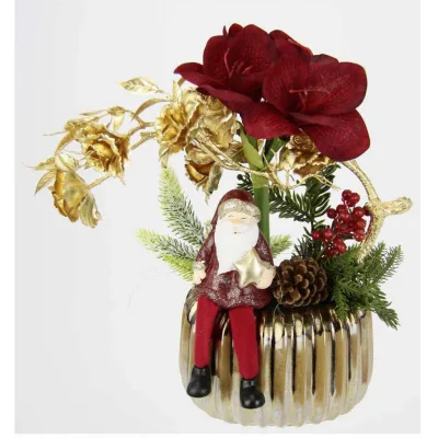 X-Mas Kunstblume Rot 34 cm