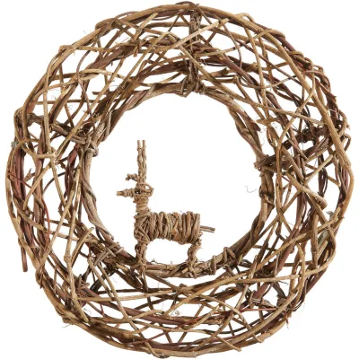 X-Mas Türkranz Braun, Natur 12 cm