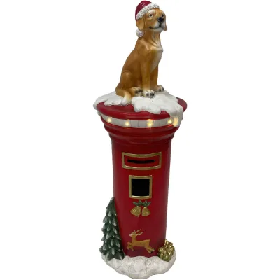 X-Mas Weihnachtsfigur Braun, Grün, Rot, Weiß, Gold 30x88x30 cm