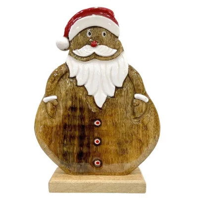 X-Mas Weihnachtsmann Braun 22x33x6.5 cm