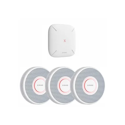 X-Sense XS0B-MR31 3x 1 RF-Rauchmelder-Set mit Basisstation (WLAN. steuerbar über App)