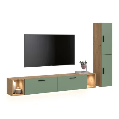 Xonox Wohnwand Braun 259x182x34 cm