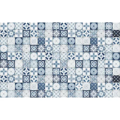 Xora Vliestapete Blau, Weiß 400x250 cm