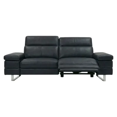 XXXLutz 3-Sitzer Schwarz 212x75x109 cm