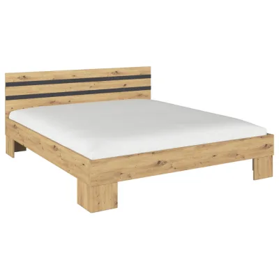 XXXLutz Bett Grau, Eiche Artisan 180x200 cm