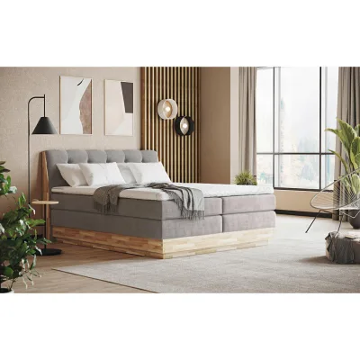 XXXLutz Boxspringbett Hellgrau 180x200 cm