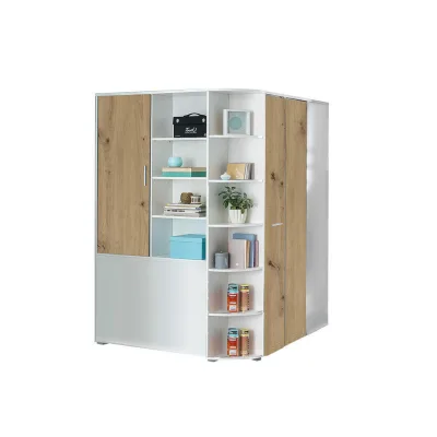 XXXLutz Eckkleiderschrank Weiß 124x198x148 cm