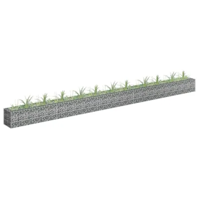 XXXLutz Gabionen-Hochbeet Silber 450x30x30 cm
