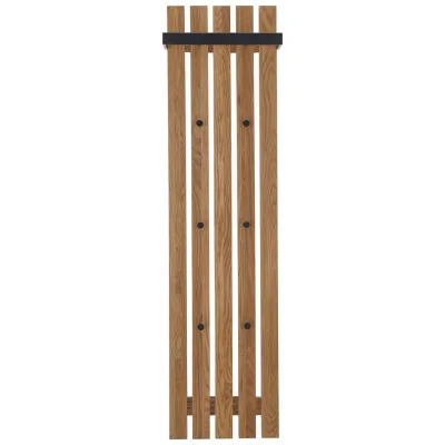 XXXLutz Garderobenpaneel Bantry Natur, Schwarz 40x150x22 cm