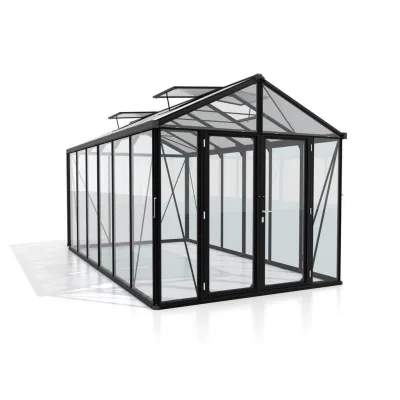 XXXLutz Gewächshausbausatz Zeus Comfort 11900 Esg/Hkp Schwarz 258x250x465 cm