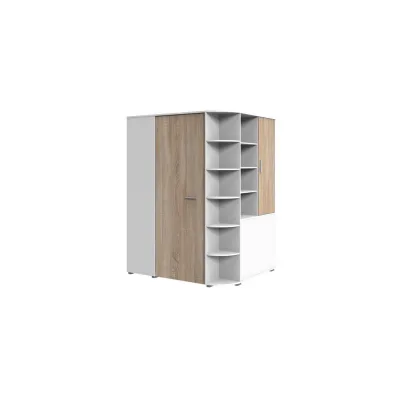 XXXLutz Kleiderschrank Weiß, Braun 124x198x148 cm