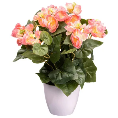 XXXLutz Kunstpflanze Grün, Rosa 35 cm