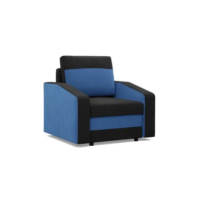 XXXLutz Loungesessel Schwarz, Dunkelblau 83x92x92 cm