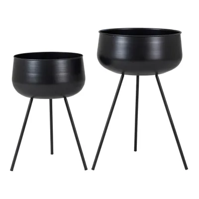 XXXLutz Pflanzentopf Schwarz 56 cm