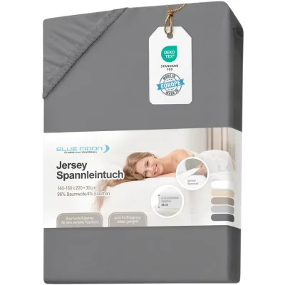 XXXLutz Spannbetttuch Grau 140-160x200 cm