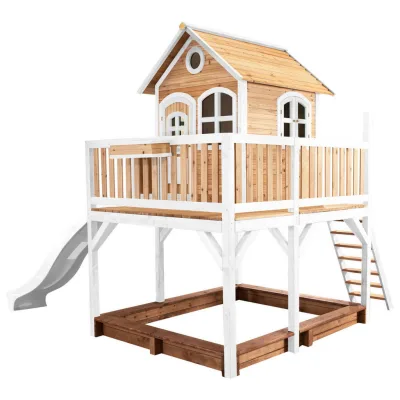 XXXLutz Spielturm Braun, Weiß 377x291x255 cm