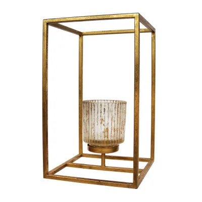 XXXLutz Teelichthalter Gold 18x30x18 cm