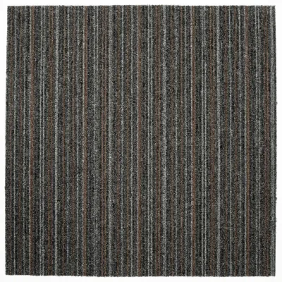 XXXLutz Teppichfliese Astra Stripe 594 Braun, Grau 50x50 cm