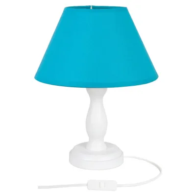 XXXLutz Tischleuchte Stefi Blau, Weiß 28 cm