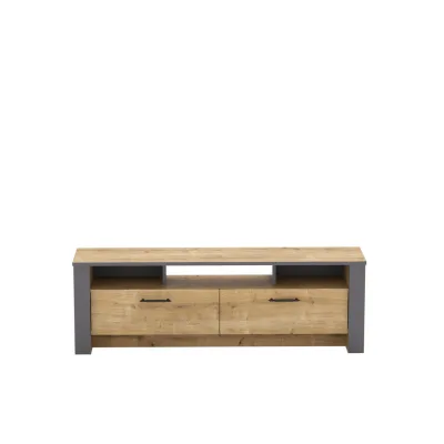 XXXLutz Tv-Element Alteiche, Schwarz 150x48.7x35 cm
